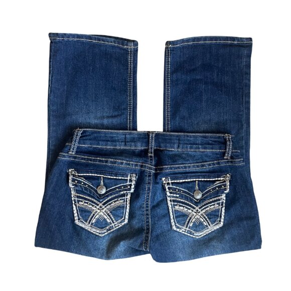 Vintage Rockin Denim Jean Y2K Capri Pants Size 8 - Picture 3 of 9